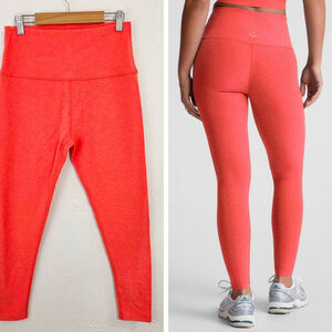 Beyond Yoga Spacedye Caught In The Midi High Waisted Legging Coral orange large